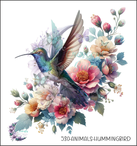 530-Animals-HummingBird UV DTF Decal