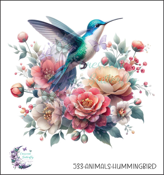 532-Animals-HummingBird UV DTF Decal