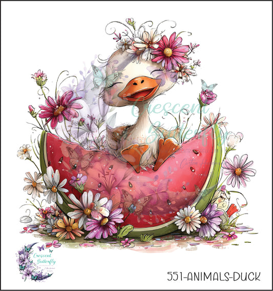 551-Animals-Duck UV DTF Decal