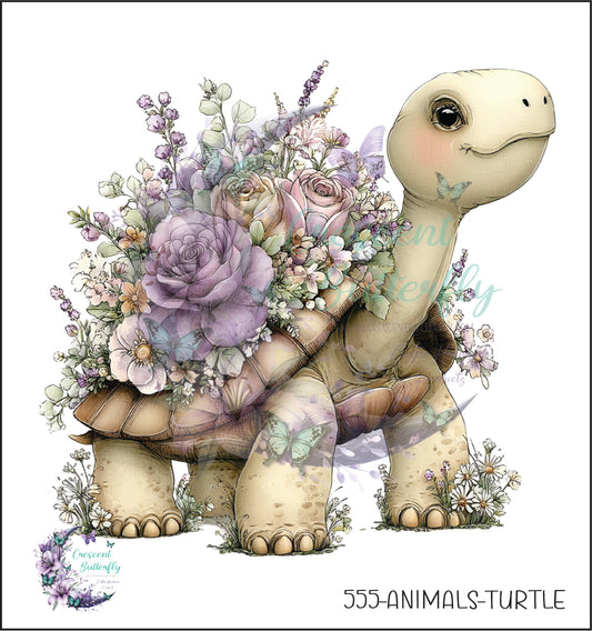 555-Animals-Turtle UV DTF Decal