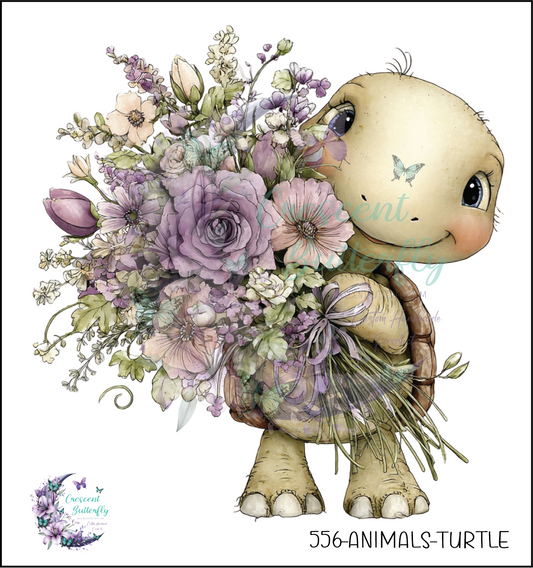 556-Animals-Turtle UV DTF Decal