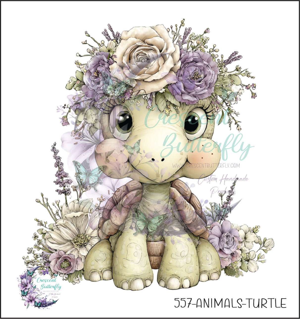 557-Animals-Turtle UV DTF Decal