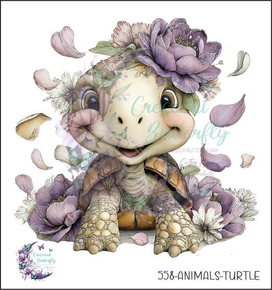 558-Animals-Turtle UV DTF Decal