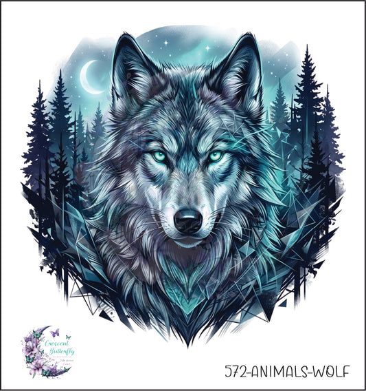572-Animals-Wolf UV DTF Decal