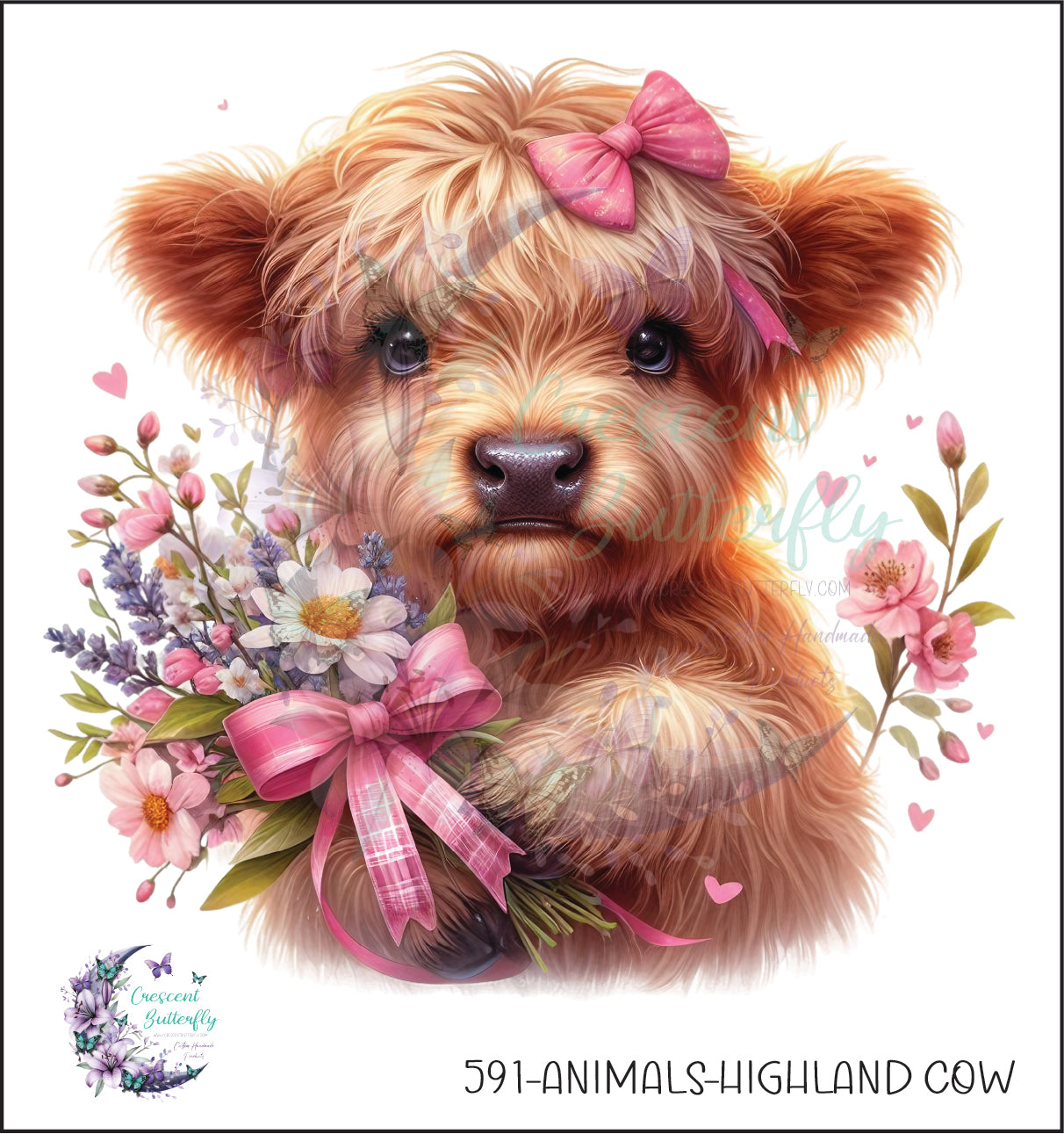 591-Animals-Highland Cow UV DTF Decal