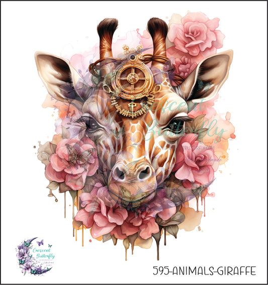 595-Animals-Giraffe UV DTF Decal