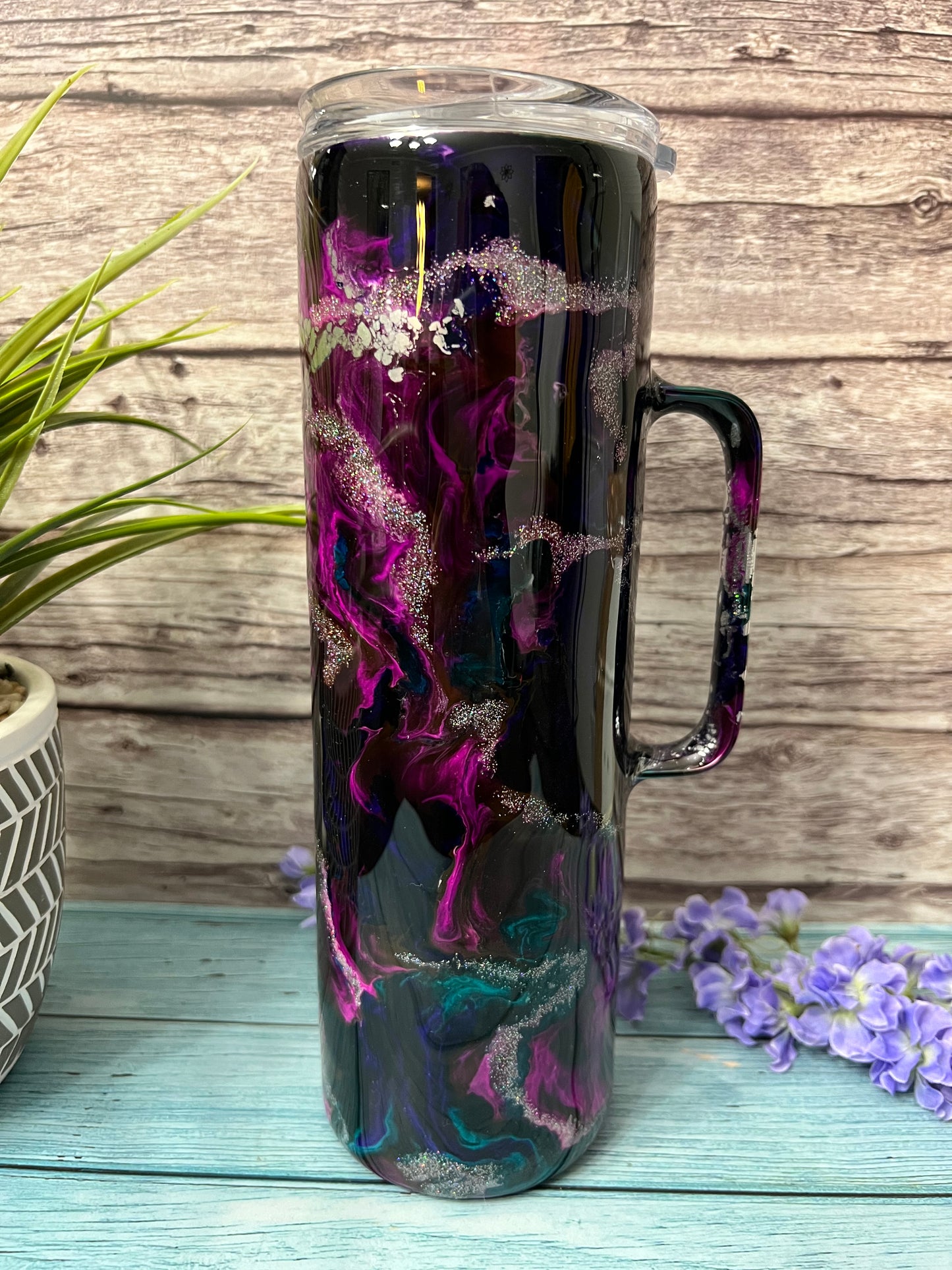 Rose Garden Handmade Custom Epoxy Tumbler