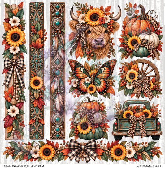 6-007-Seasonal-Fall 10x10 UV DTF Sheet