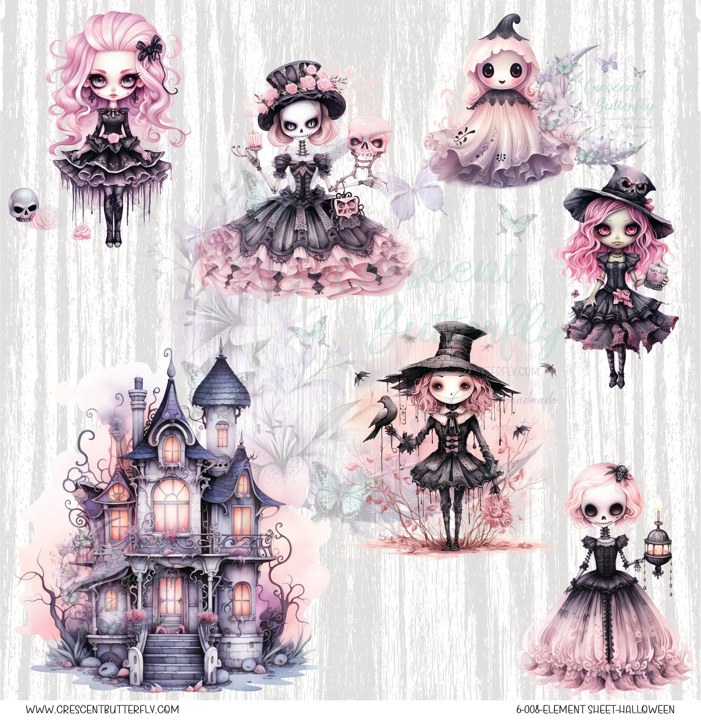 6-008-Element Sheet-Halloween UV DTF