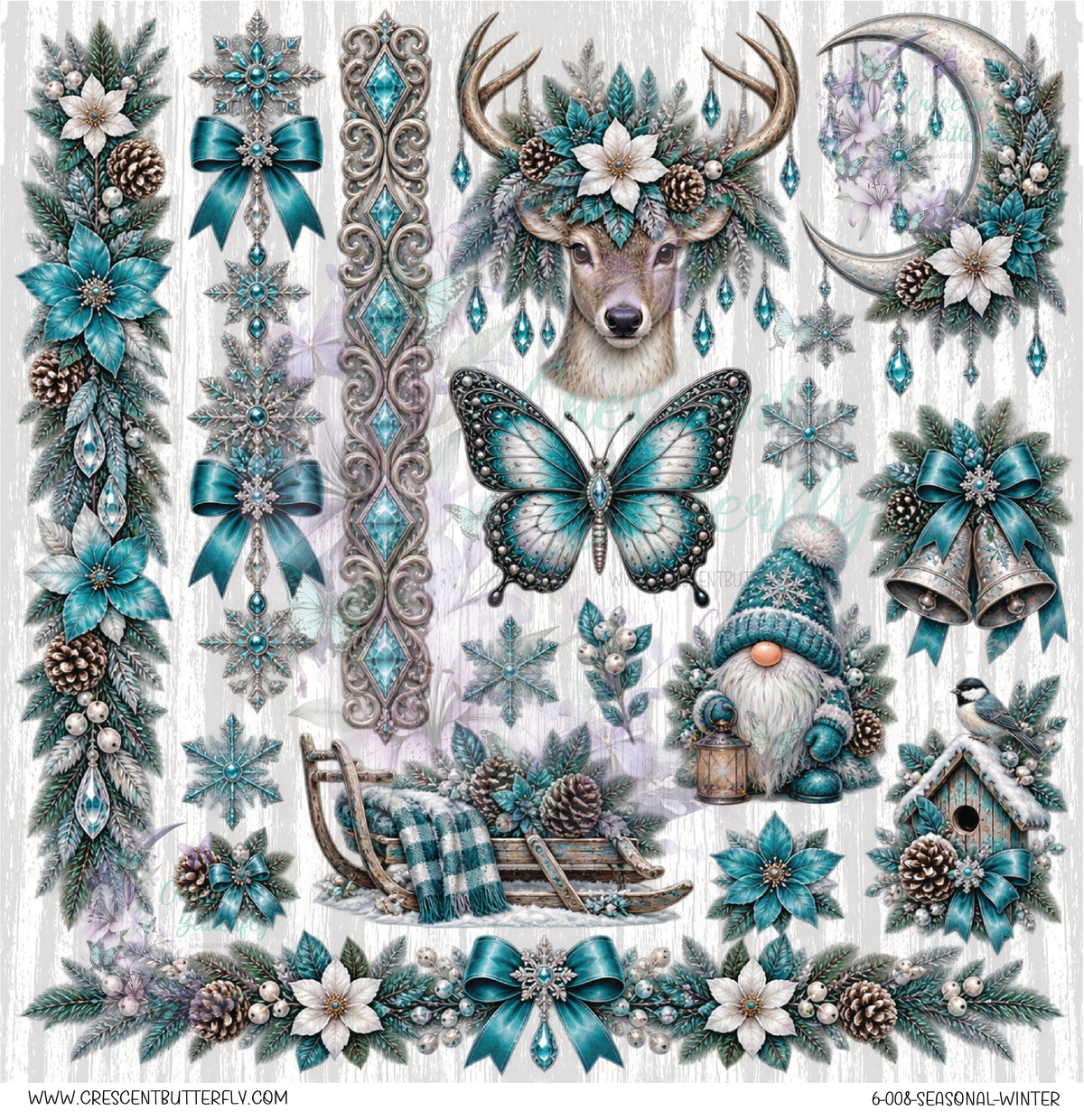 6-008-Seasonal-Winter 10x10 UV DTF Sheet