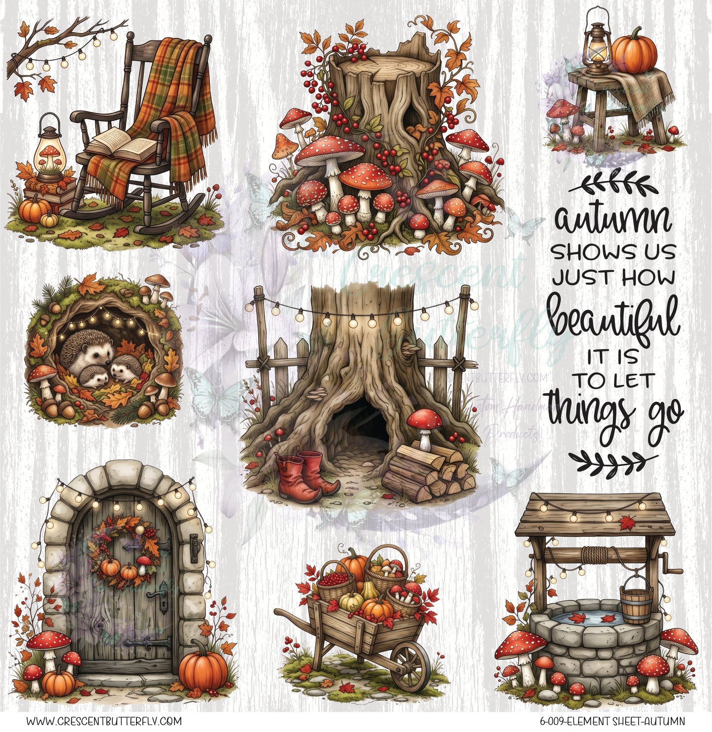 6-009-Element Sheet-Autumn UV DTF