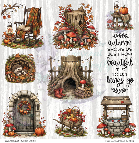 6-009-Element Sheet-Autumn UV DTF