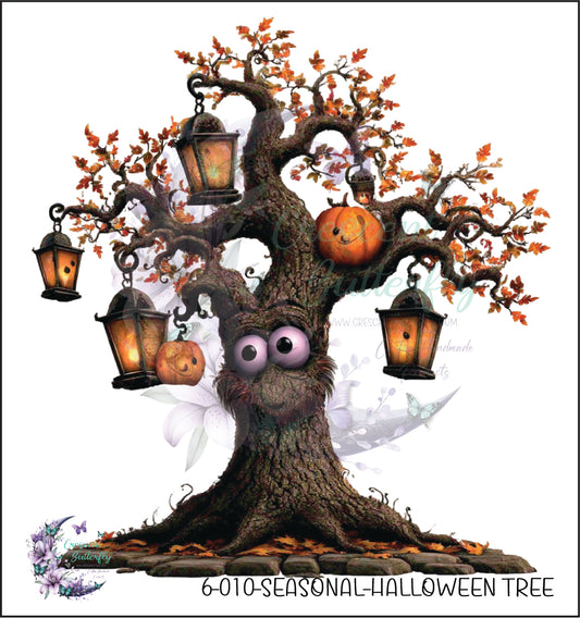 6-010-Seasonal-Halloween Tree UV DTF Decal