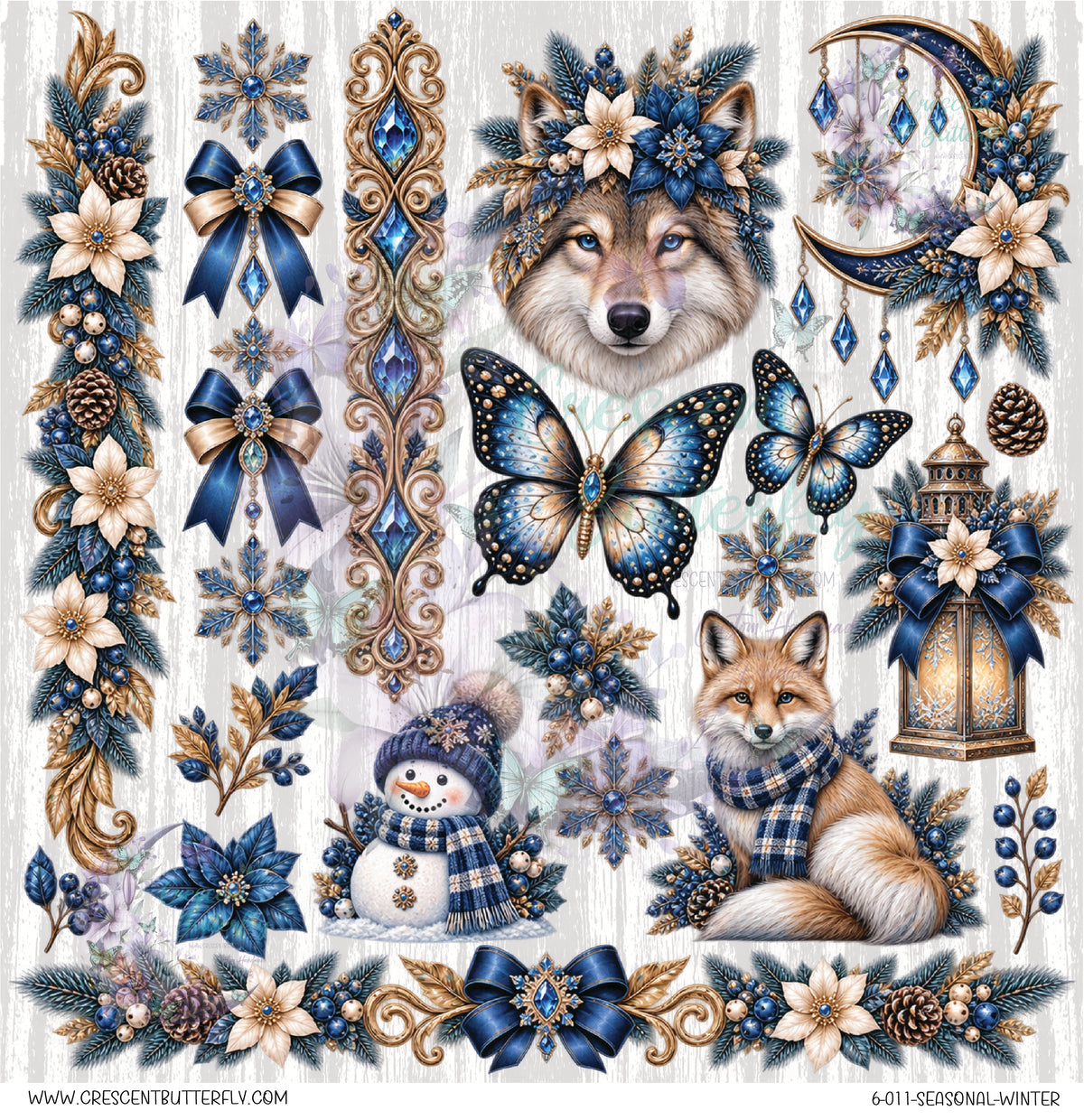 6-011-Seasonal-Winter 10x10 UV DTF Sheet