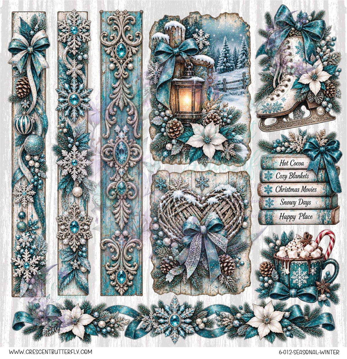 6-012-Seasonal-Winter 10x10 UV DTF Sheet
