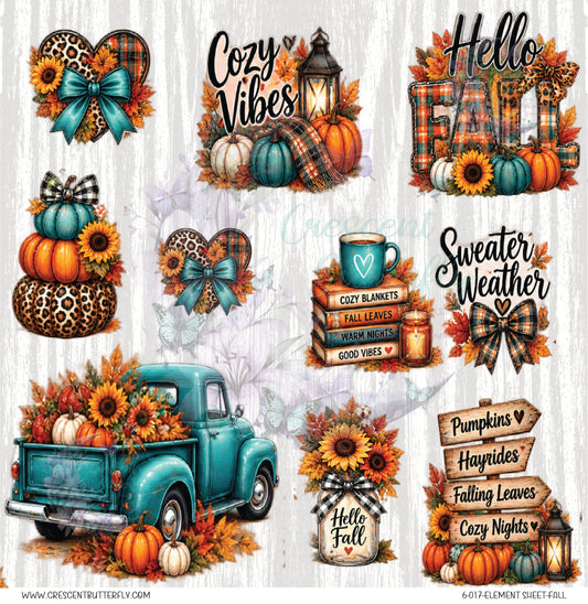 6-017-Element Sheet-Fall UV DTF