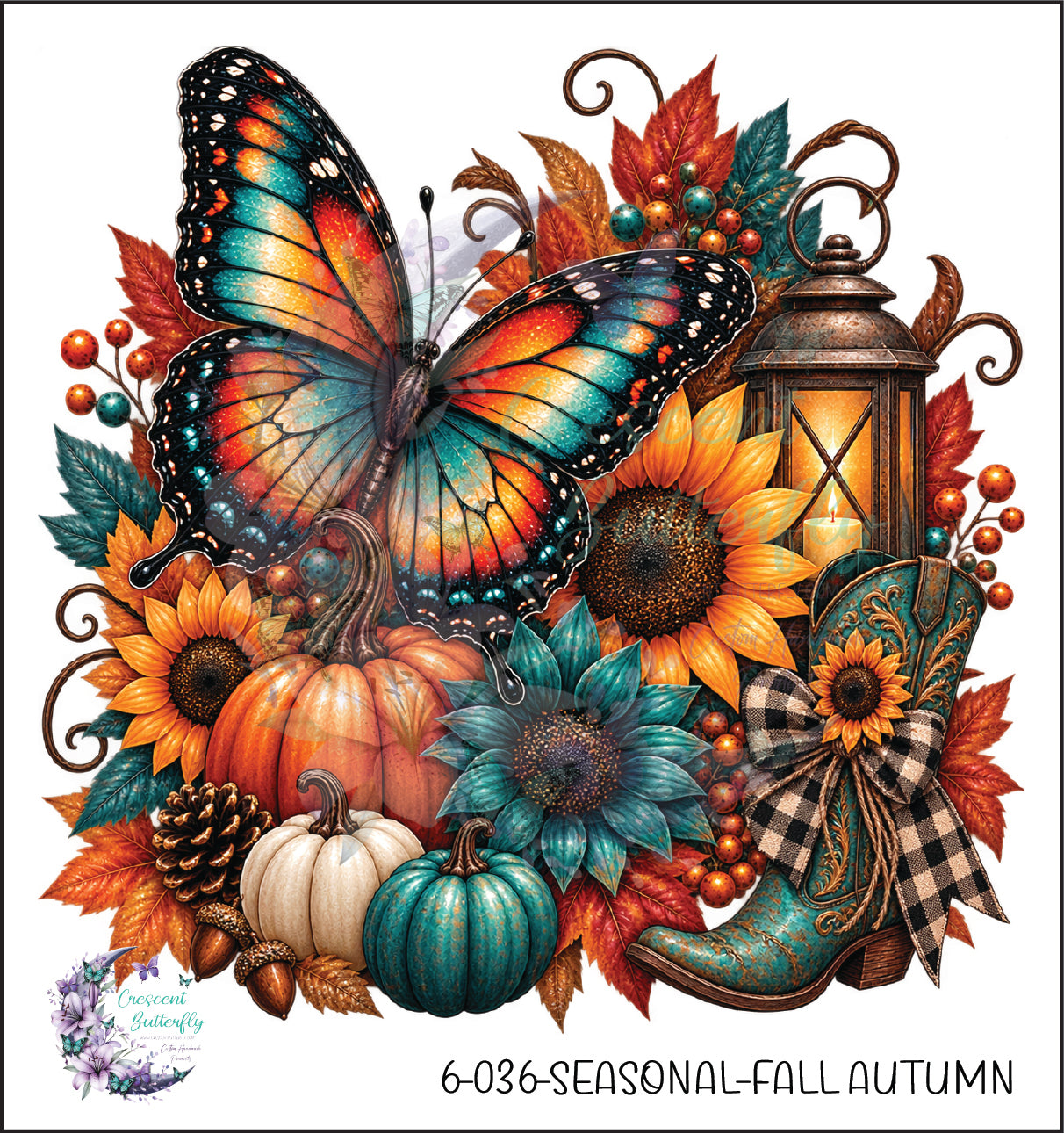 6-036-Seasonal-Fall Autumn UV DTF Decal