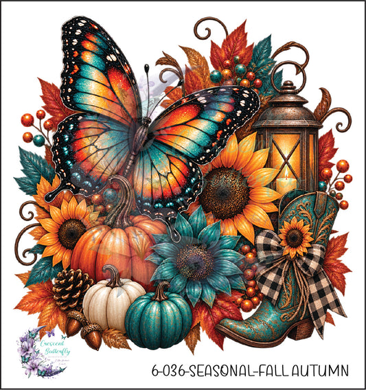 6-036-Seasonal-Fall Autumn UV DTF Decal
