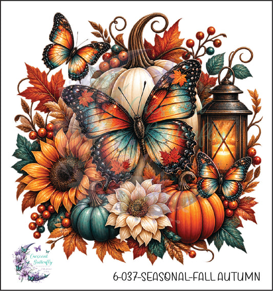 6-037-Seasonal-Fall Autumn UV DTF Decal