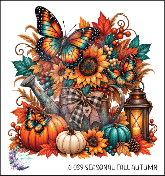 6-039-Seasonal-Fall Autumn UV DTF Decal