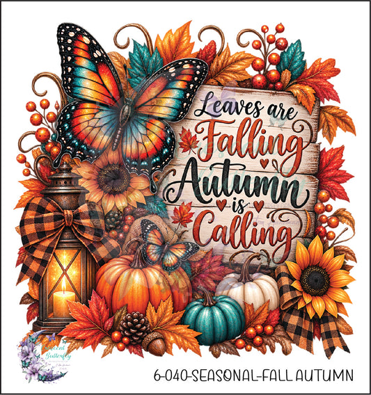 6-040-Seasonal-Fall Autumn UV DTF Decal