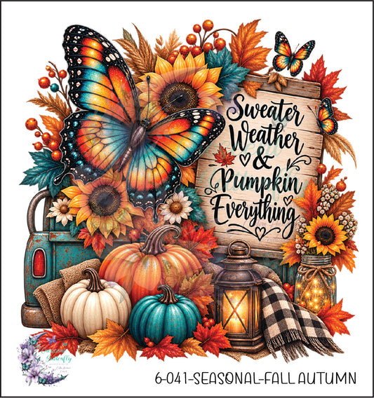 6-041-Seasonal-Fall Autumn UV DTF Decal