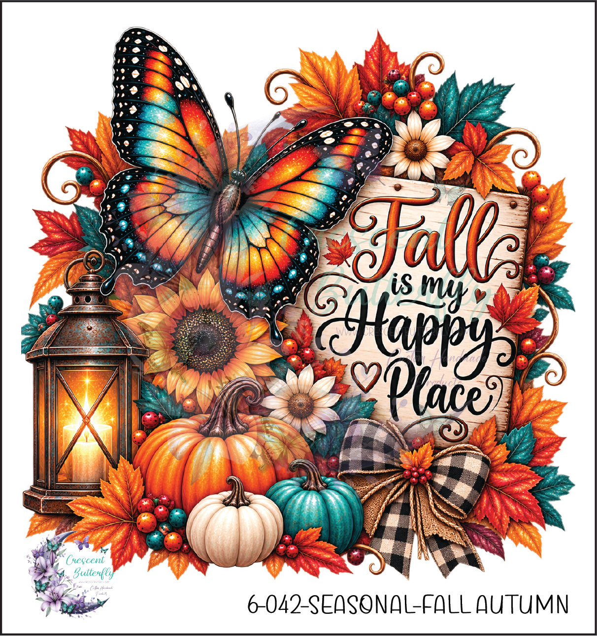 6-042-Seasonal-Fall Autumn UV DTF Decal