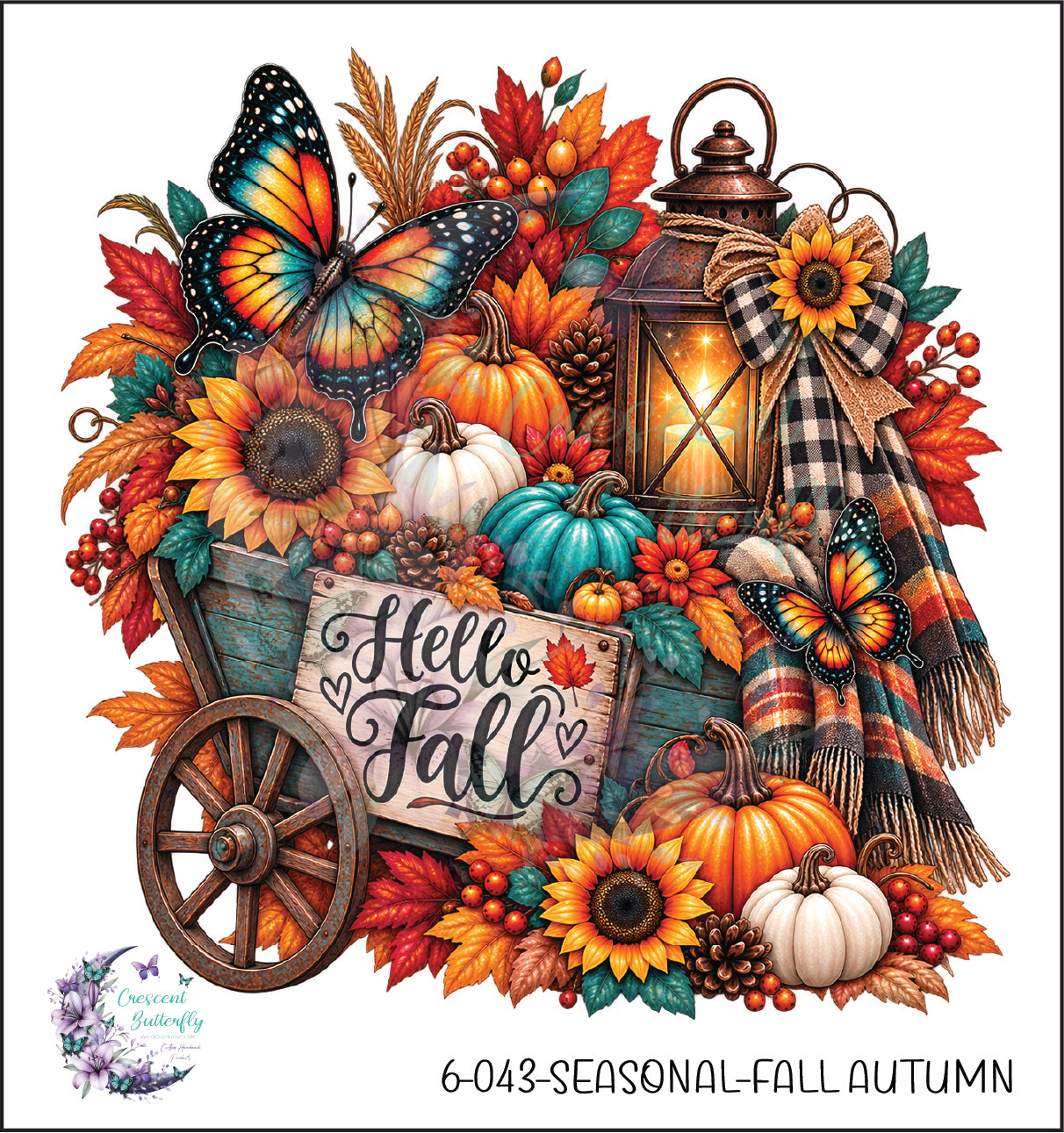 6-043-Seasonal-Fall Autumn UV DTF Decal