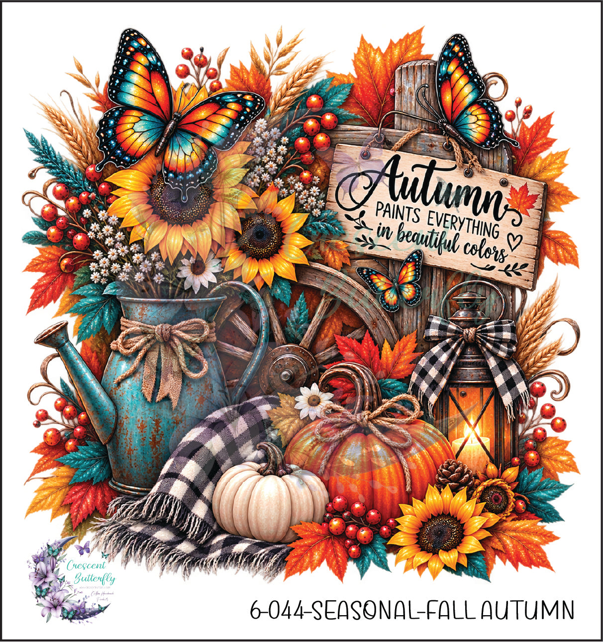 6-044-Seasonal-Fall Autumn UV DTF Decal