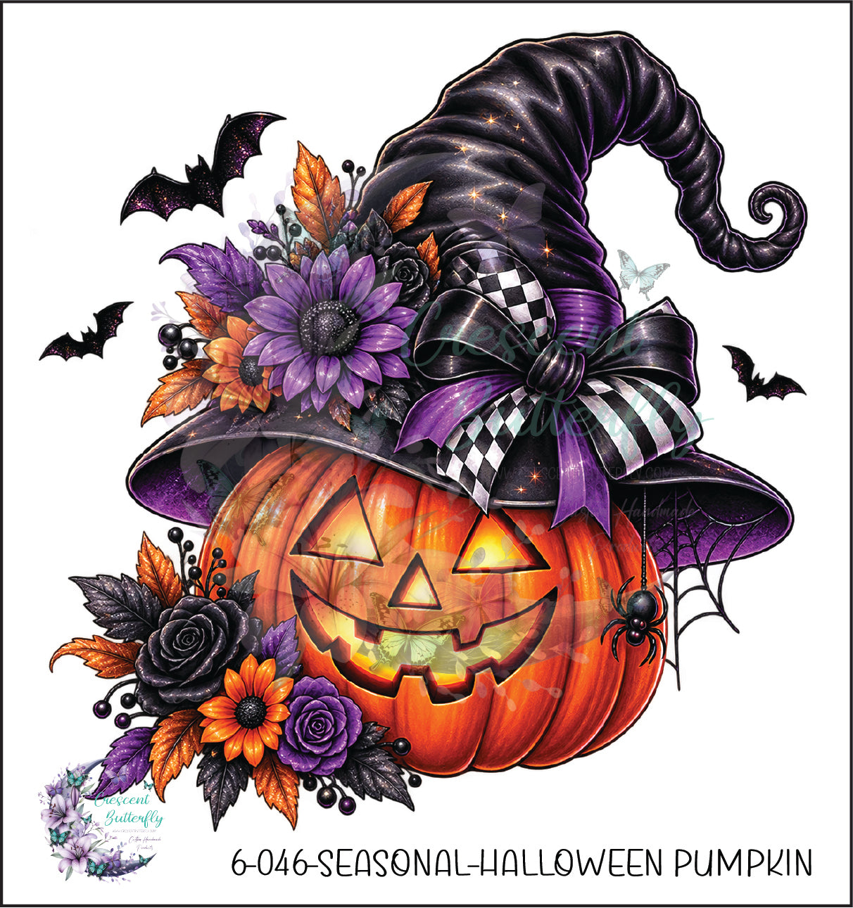 6-046-Seasonal-Halloween Pumpkin UV DTF Decal