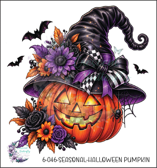 6-046-Seasonal-Halloween Pumpkin UV DTF Decal