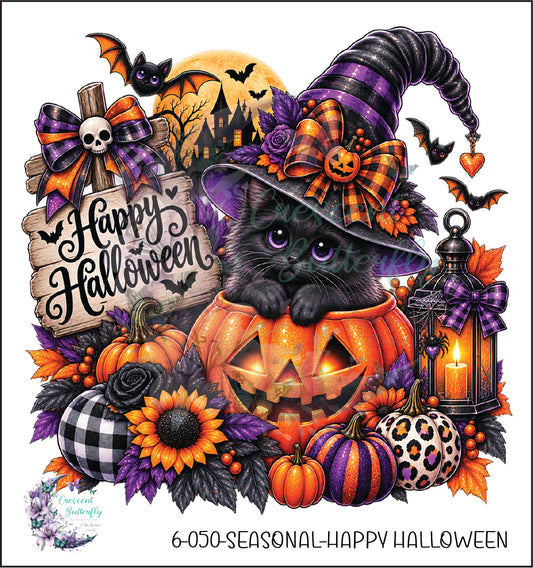 6-050-Seasonal-Happy Halloween UV DTF Decal