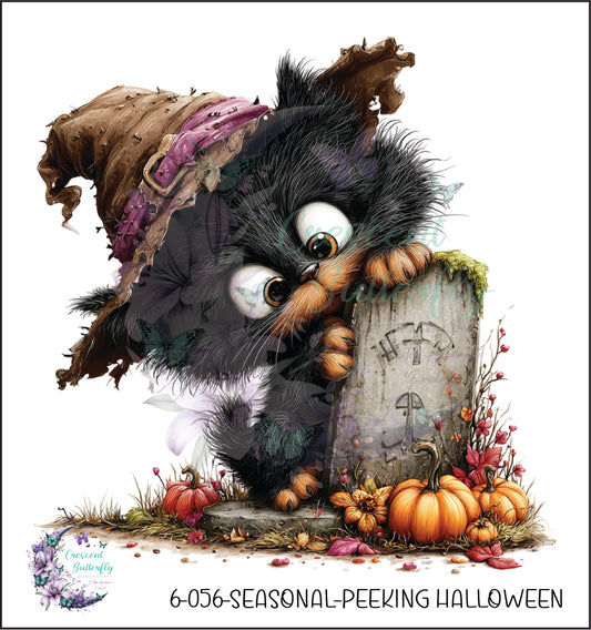 6-056-Seasonal-Peeking Halloween UV DTF Decal