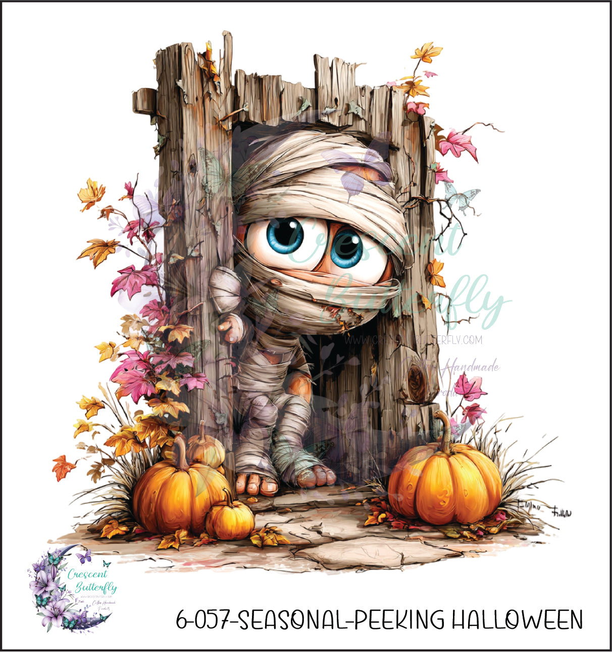 6-057-Seasonal-Peeking Halloween UV DTF Decal