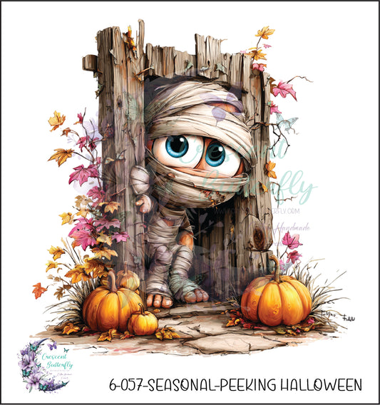 6-057-Seasonal-Peeking Halloween UV DTF Decal