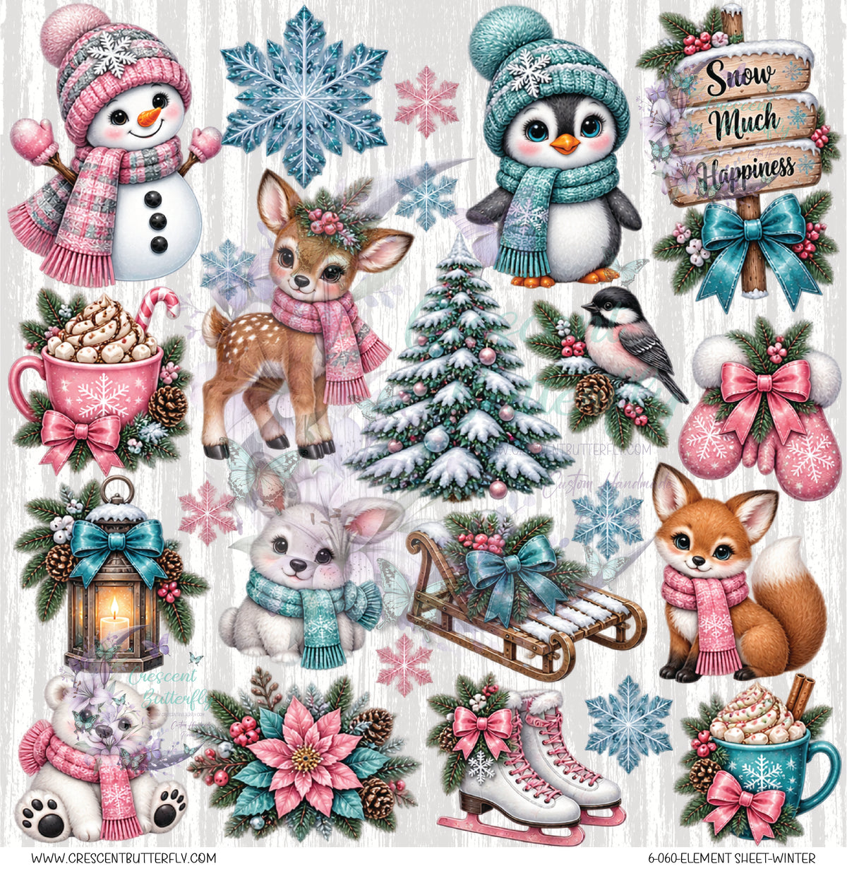 6-060-Element Sheet-Winter UV DTF