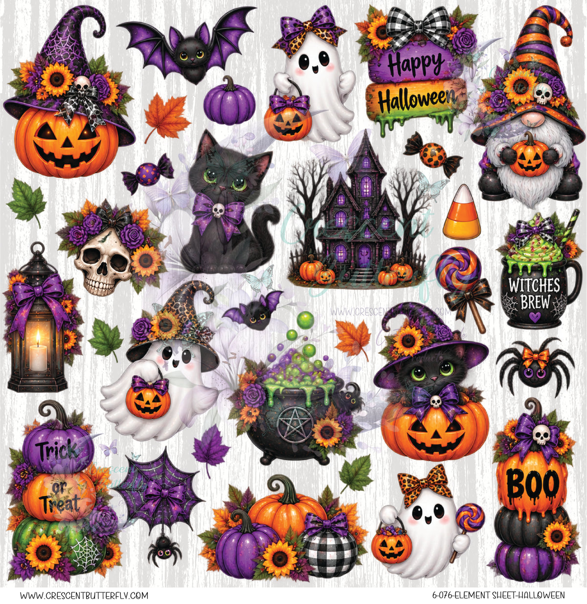 6-076-Element Sheet-Halloween UV DTF
