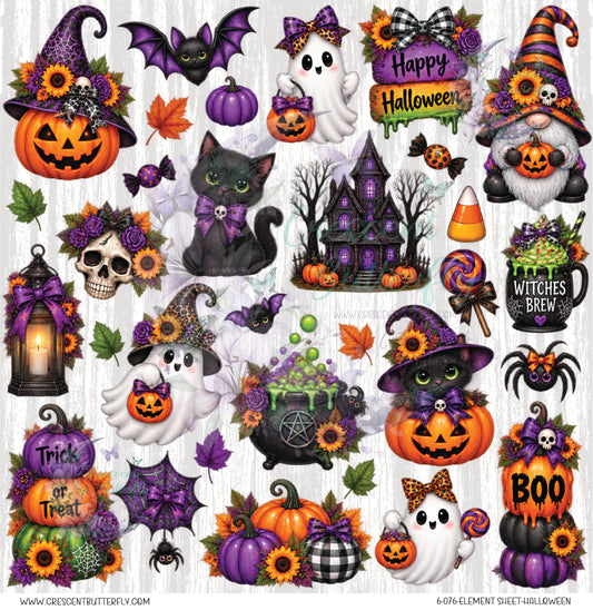 6-076-Element Sheet-Halloween UV DTF