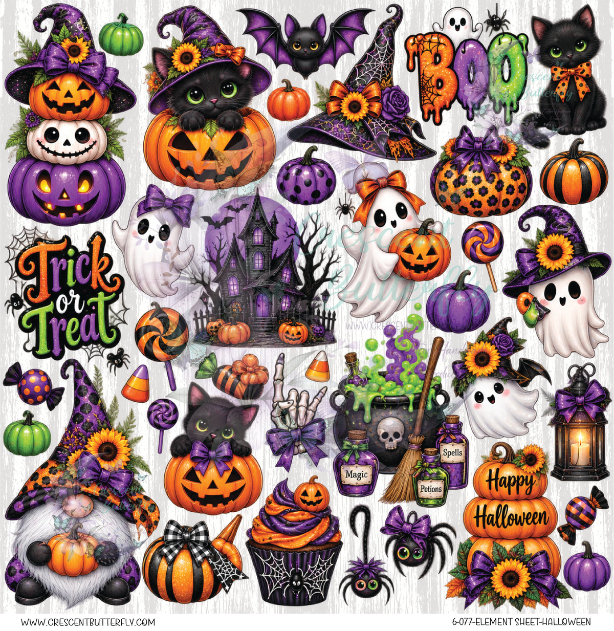 6-077-Element Sheet-Halloween UV DTF