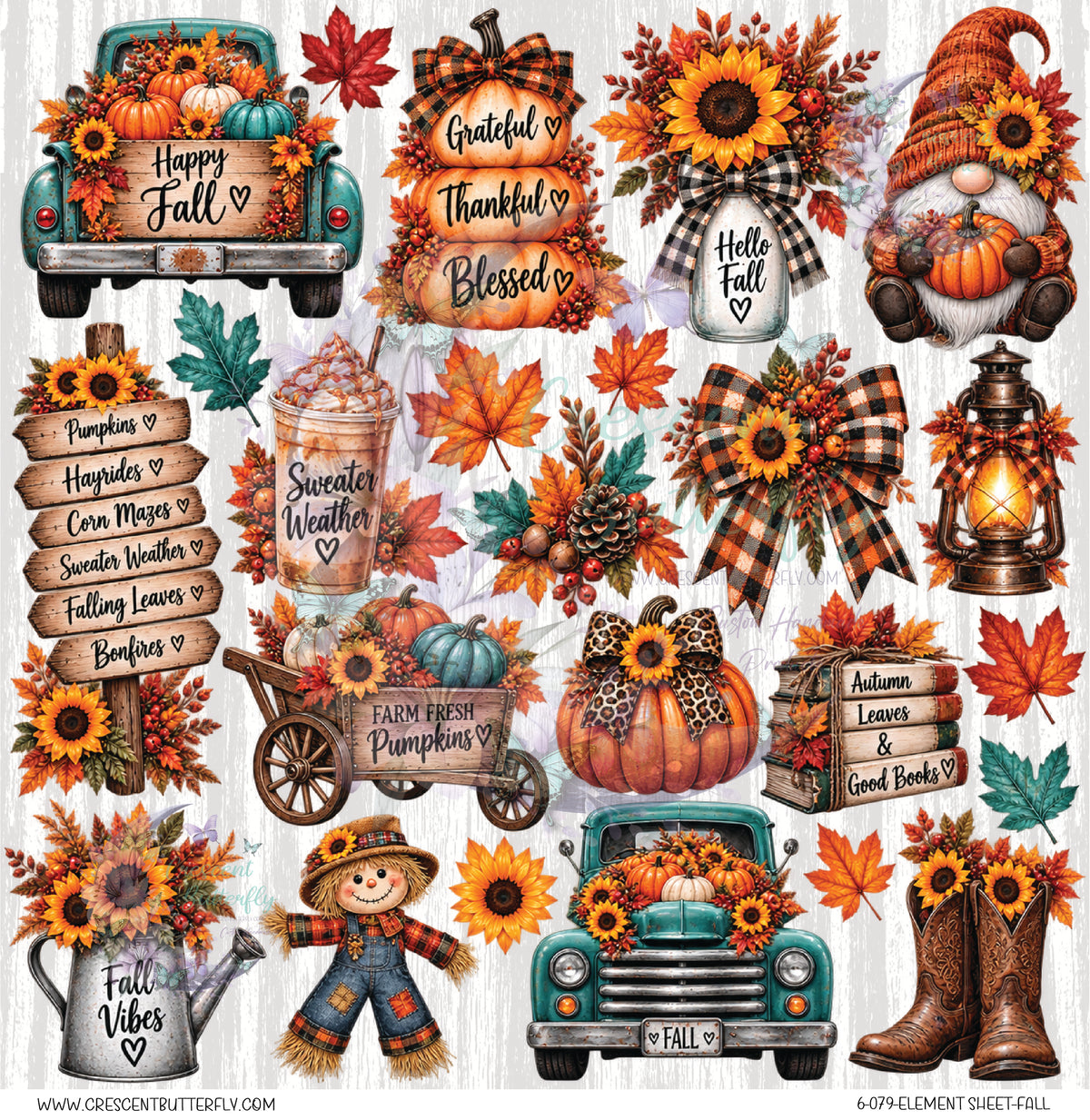 6-079-Element Sheet-Fall UV DTF