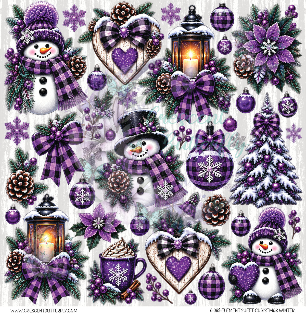 6-083-Element Sheet-Christmas Winter UV DTF