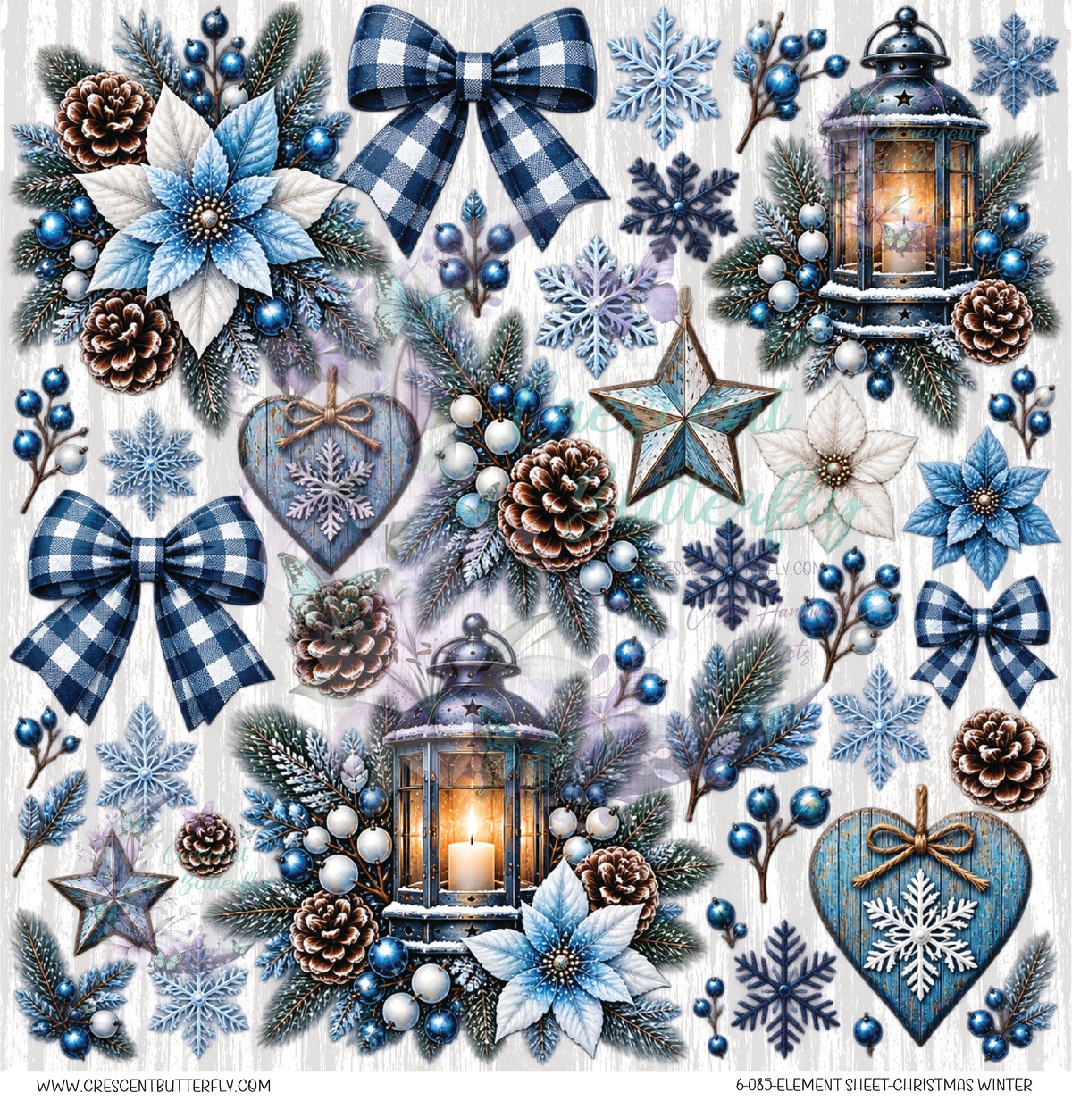 6-085-Element Sheet-Christmas Winter UV DTF