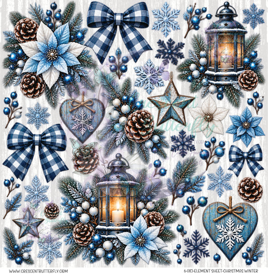 6-085-Element Sheet-Christmas Winter UV DTF
