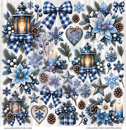 6-086-Element Sheet-Christmas Winter UV DTF