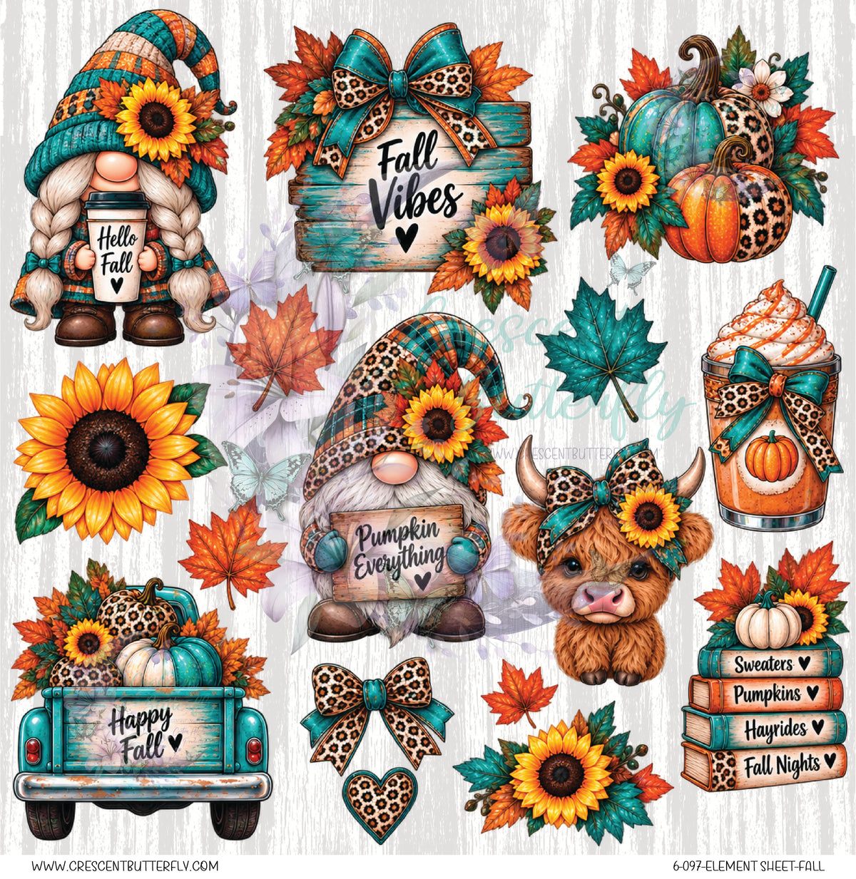 6-097-Element Sheet-Fall UV DTF