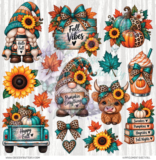 6-097-Element Sheet-Fall UV DTF