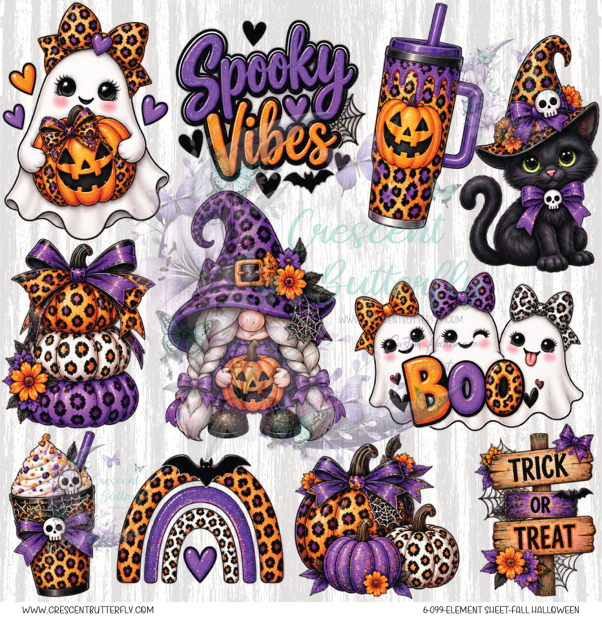 6-099-Element Sheet-Fall Halloween UV DTF