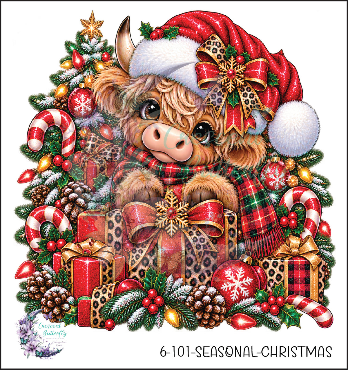 6-101-Seasonal-Christmas UV DTF Decal