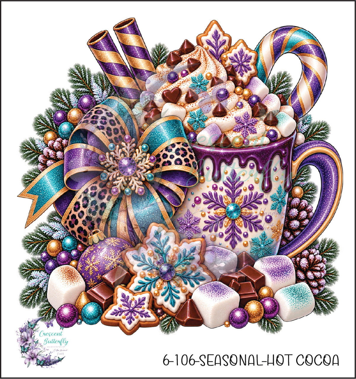6-106-Seasonal-Hot Cocoa UV DTF Decal