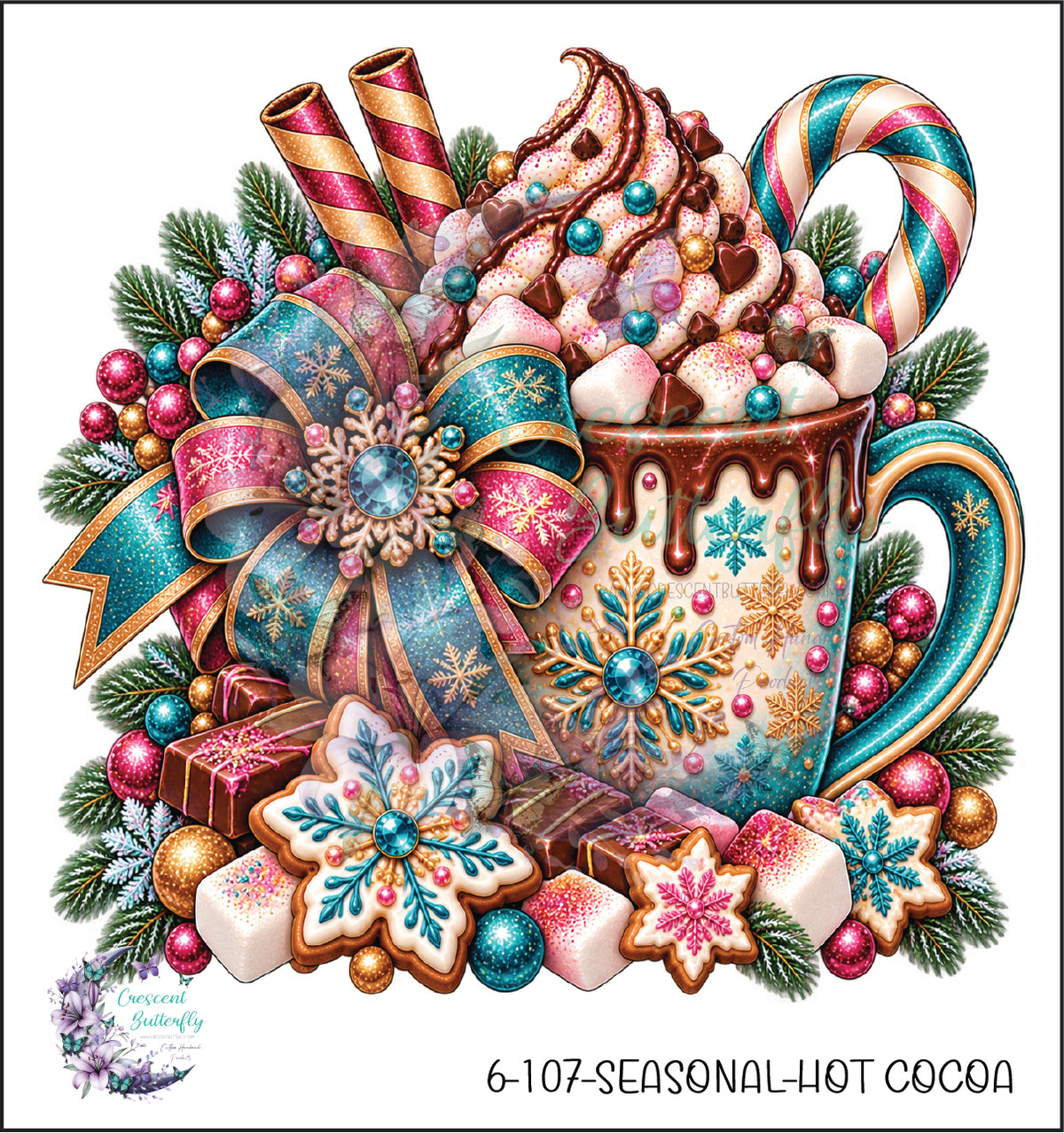 6-107-Seasonal-Hot Cocoa UV DTF Decal